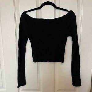 Brandy Melville black off the shoulder long sleeve🖤